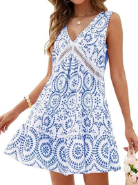Printed V - Neck Sleeveless Mini Dress - Update AvenueBoho VibesTrendsi100100341166536100100341166536089f2176 - 72fc - 48e6 - 97f8 - 0f447108c430 - Max - OriginBlue