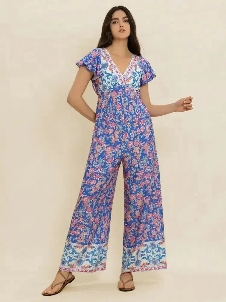 Printed V - Neck Wide Leg Jumpsuit - Update AvenueBoho VibesTrendsi1001005426012031001005426012034b95eb9c - ab7a - 4bf4 - 9c2c - a5bffa339faa - Max - OriginBlue Purple