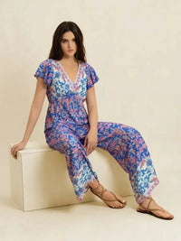 Printed V - Neck Wide Leg Jumpsuit - Update AvenueBoho VibesTrendsi10010054260120310010054260120393cbbe80 - 196c - 4b9a - b1e7 - 014d8ebe9b49 - Max - OriginBlue Purple