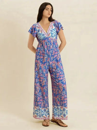 Printed V - Neck Wide Leg Jumpsuit - Update AvenueBoho VibesTrendsi10010054260120310010054260120323020e29 - f53b - 4b1e - 88ad - ed65a369d826 - Max - OriginBlue Purple