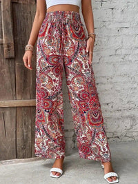 Printed Wide Leg Pants - Update AvenueBoho VibesTrendsi10010058065132010010058065132078665492 - 1ad0 - 426e - ae14 - 88390d58ffa1 - MaxDeep Red
