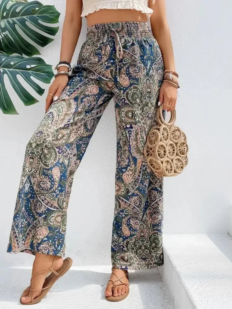 Printed Wide Leg Pants - Update AvenueBoho VibesTrendsi100100580655816100100580655816d34719b0 - 666b - 40b0 - aebe - b6028051566a - MaxDark Blue