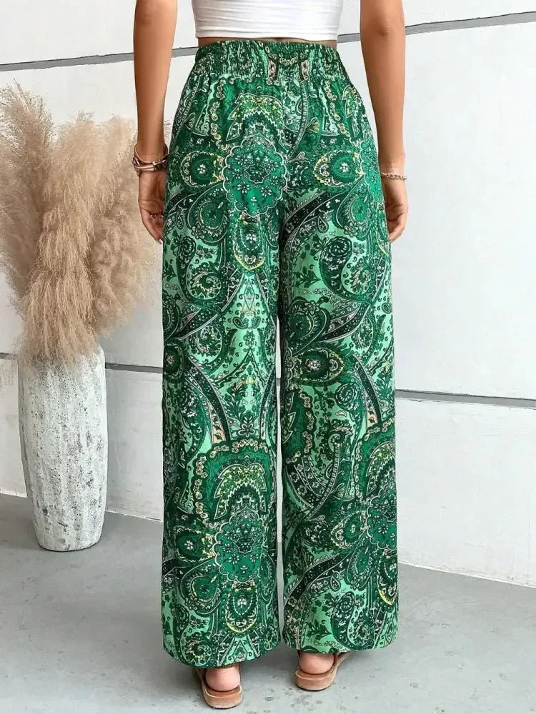 Printed Wide Leg Pants - Update AvenueBoho VibesTrendsi1001005806594631001005806594639bd7712d - 75a8 - 4e51 - a6a6 - e96c594d8d60 - MaxDark Green