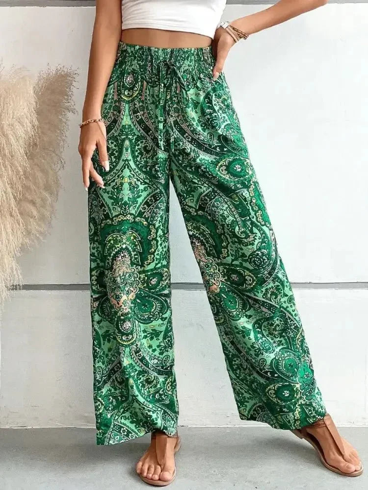 Printed Wide Leg Pants - Update AvenueBoho VibesTrendsi100100580659463100100580659463fe9793ed - 01f1 - 4980 - 825e - a5920bf5787c - MaxDark Green