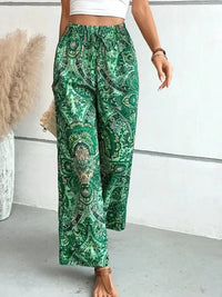 Printed Wide Leg Pants - Update AvenueBoho VibesTrendsi1001005806594631001005806594630802931b - 62cf - 441c - 971d - bab52948982b - MaxDark Green