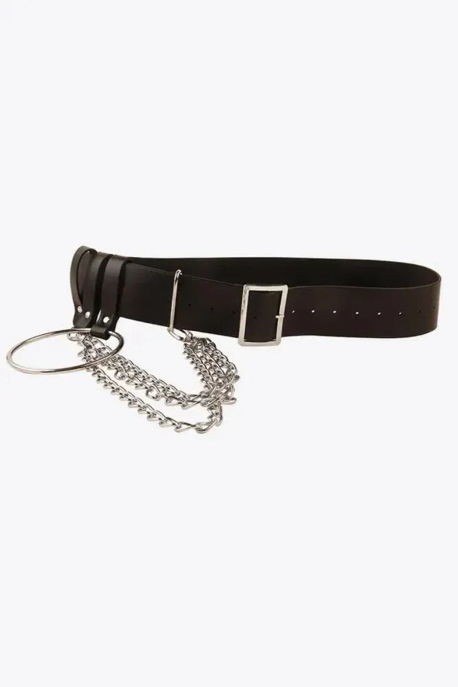 PU Belt with Chain - Update AvenueTrendsi100100756071048100100756071048PU Belt with ChainBlack