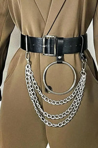 PU Belt with Chain - Update AvenueTrendsi100100756071048100100756071048PU Belt with ChainBlack