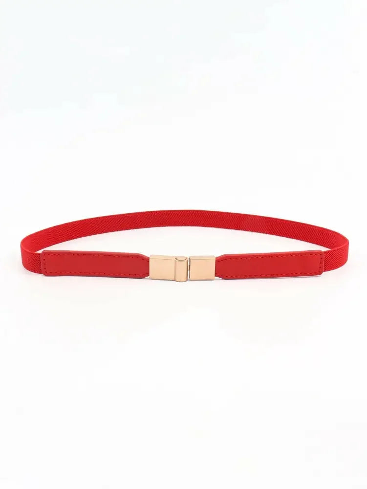 PU Elastic Skinny Belt