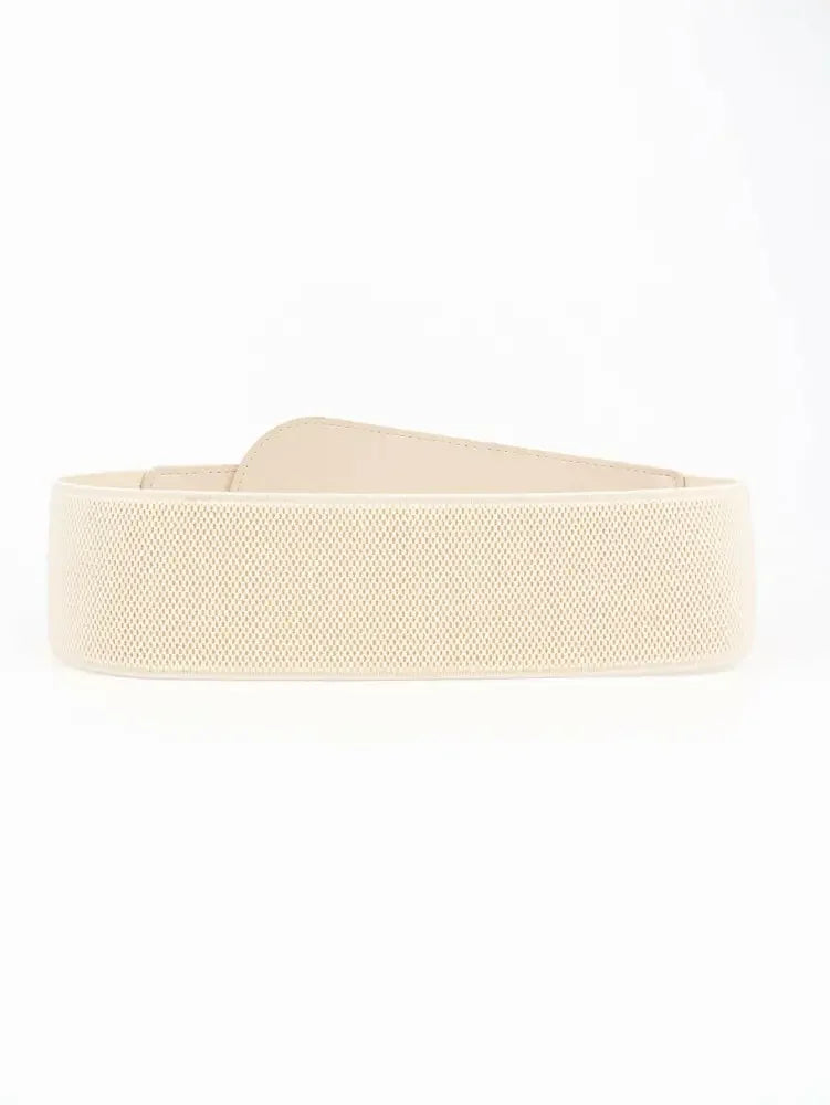 PU Elastic Wide Belt with Alloy Buckle