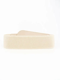 PU Elastic Wide Belt with Alloy Buckle