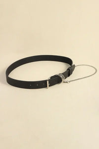 PU Leather Alloy Chain Belt