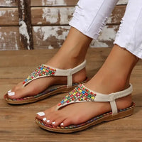 PU Leather Beaded Flat Sandals - Update AvenueFestival VibesTrendsi10060076813187410060076813187498c711f4 - 72b6 - 44e4 - b5e2 - acdadb5ed2de - MaxBeige