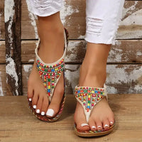 PU Leather Beaded Flat Sandals - Update AvenueFestival VibesTrendsi1006007681318741006007681318741ab94f42 - 786b - 4b11 - 95f1 - bfc3d678b7d9 - MaxBeige