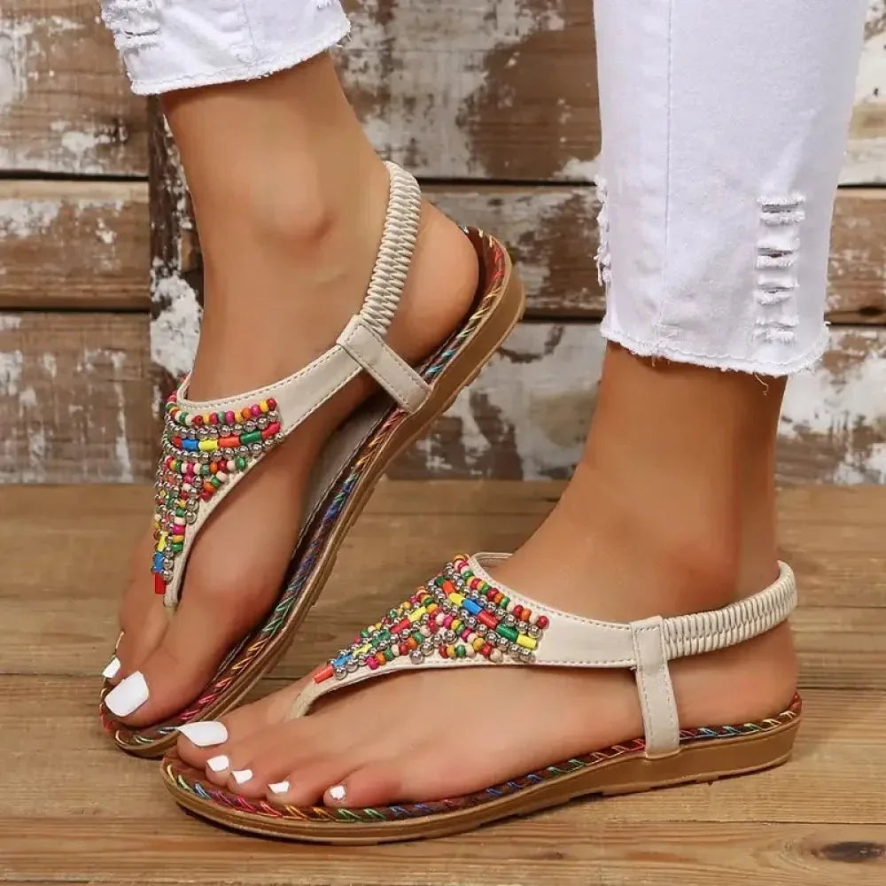 PU Leather Beaded Flat Sandals - Update AvenueFestival VibesTrendsi1006007681318741006007681318749423c2df - 91d1 - 4ce4 - 9bcd - 330a4d59a411 - MaxBeige
