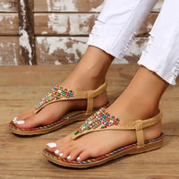 PU Leather Beaded Flat Sandals - Update AvenueFestival VibesTrendsi100600768139575100600768139575a688754e - 95ea - 47ff - 8f21 - 36b944277090 - MaxCamel