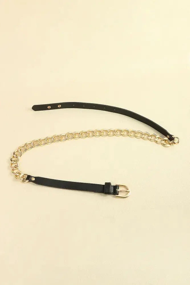 PU Leather Chain Belt - Update AvenueTrendsi101300113445360101300113445360PU Leather Chain BeltBlack