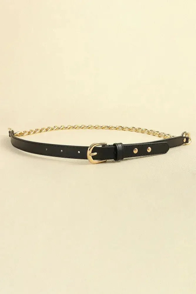 PU Leather Chain Belt - Update AvenueTrendsi101300113445360101300113445360PU Leather Chain BeltBlack