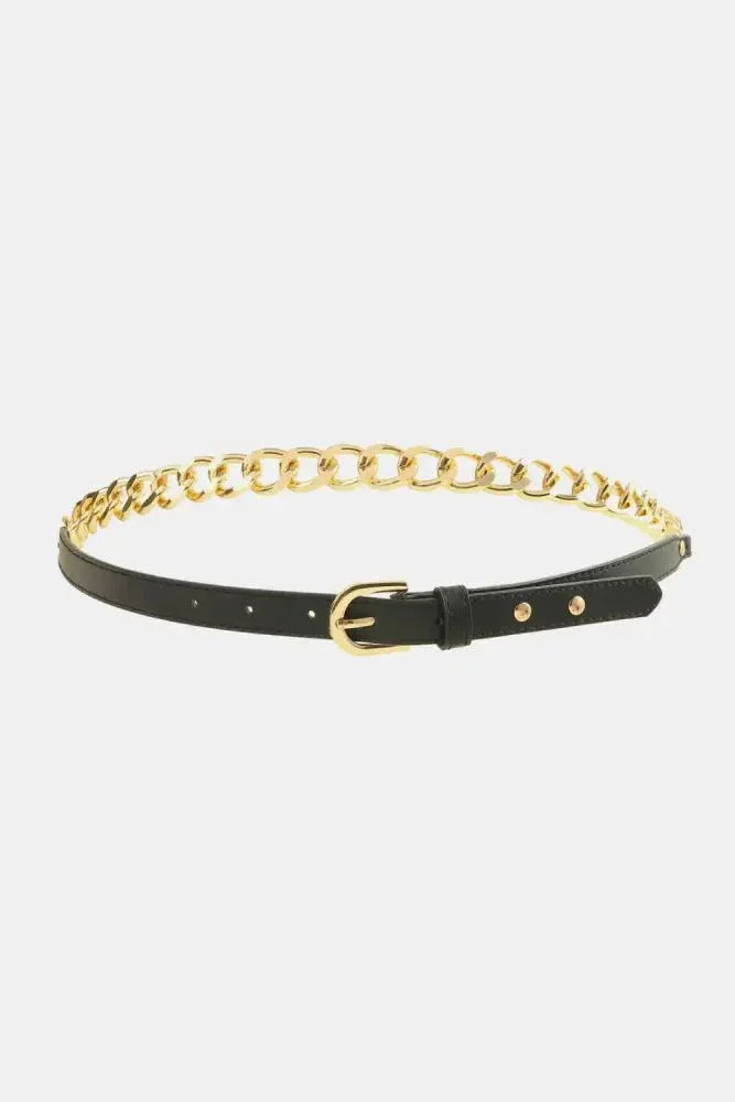 PU Leather Chain Belt - Update AvenueTrendsi101300113445360101300113445360PU Leather Chain BeltBlack
