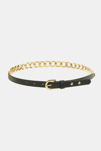 PU Leather Chain Belt - Update AvenueTrendsi101300113445360101300113445360PU Leather Chain BeltBlack