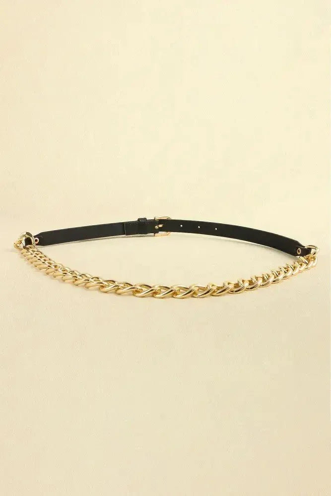 PU Leather Chain Belt - Update AvenueTrendsi101300113445360101300113445360PU Leather Chain BeltBlack