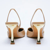 PU Leather Point Toe Stiletto Heel Pumps