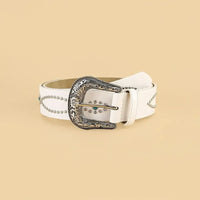 PU Leather Rhinestone Belt
