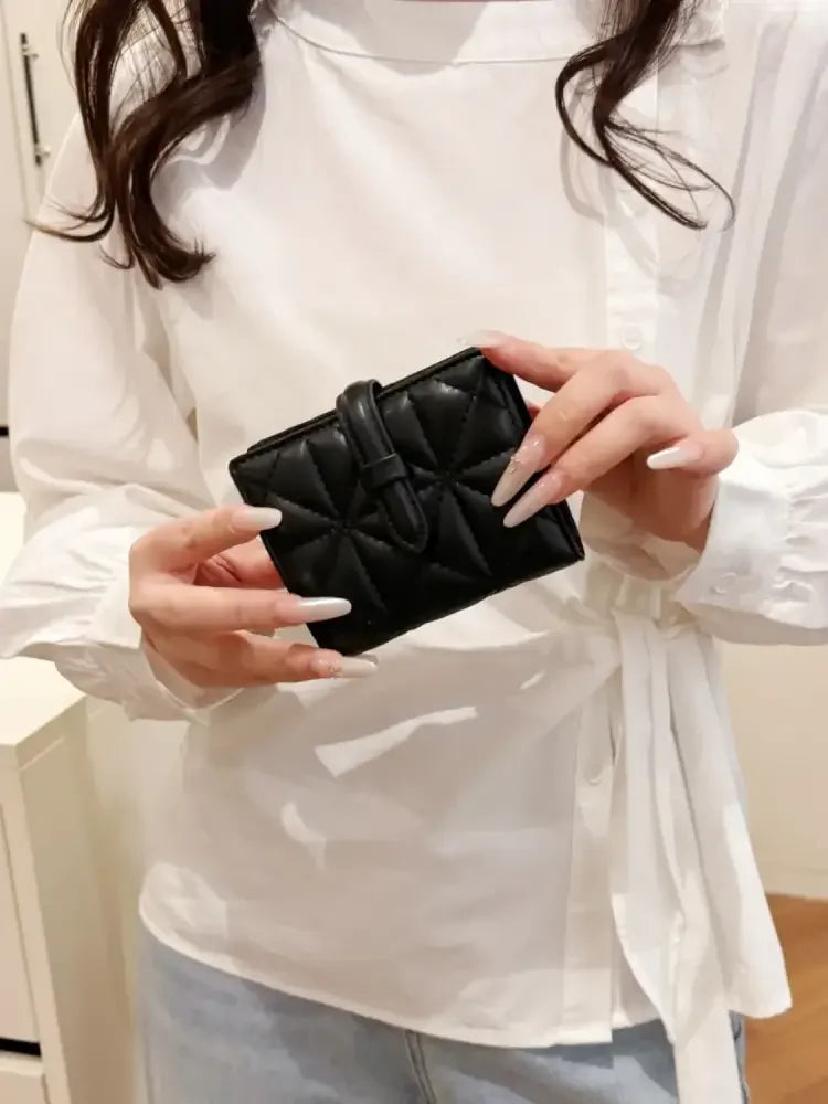 PU Leather Solid Color Card Case