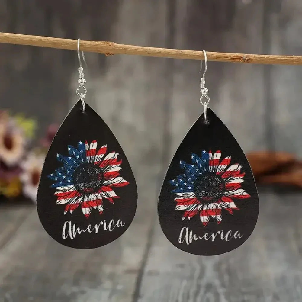 PU Leather Sunflower Teardrop Shape Earrings - Update AvenueHonor the Stars and StripesTrendsi1005008180615531005008180615534d955894 - 7b5c - 4e95 - b5bb - 727e050101ef - MaxBlack