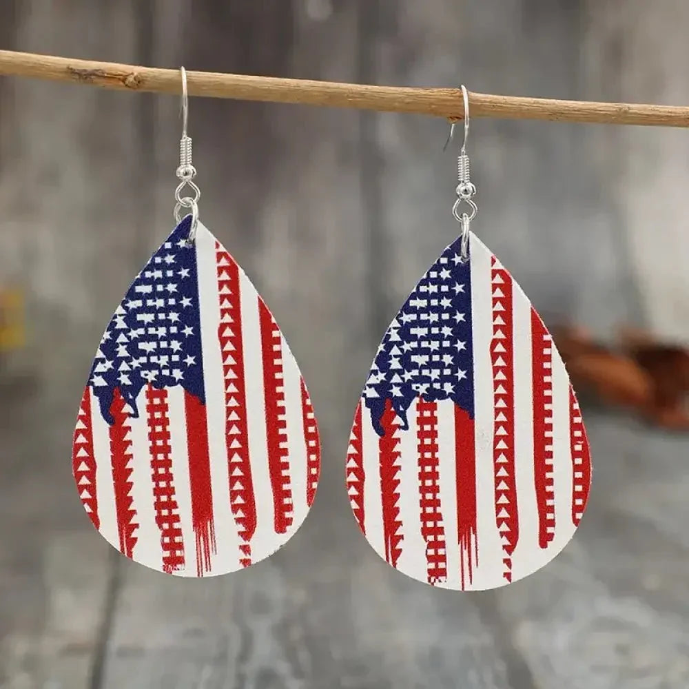 PU Leather US Flag Teardrop Shape Earrings - Update AvenueHonor the Stars and StripesTrendsi1005008512910221005008512910229b292bc2 - 33f5 - 4af3 - a039 - ab2f1f354d22 - MaxDeep Red