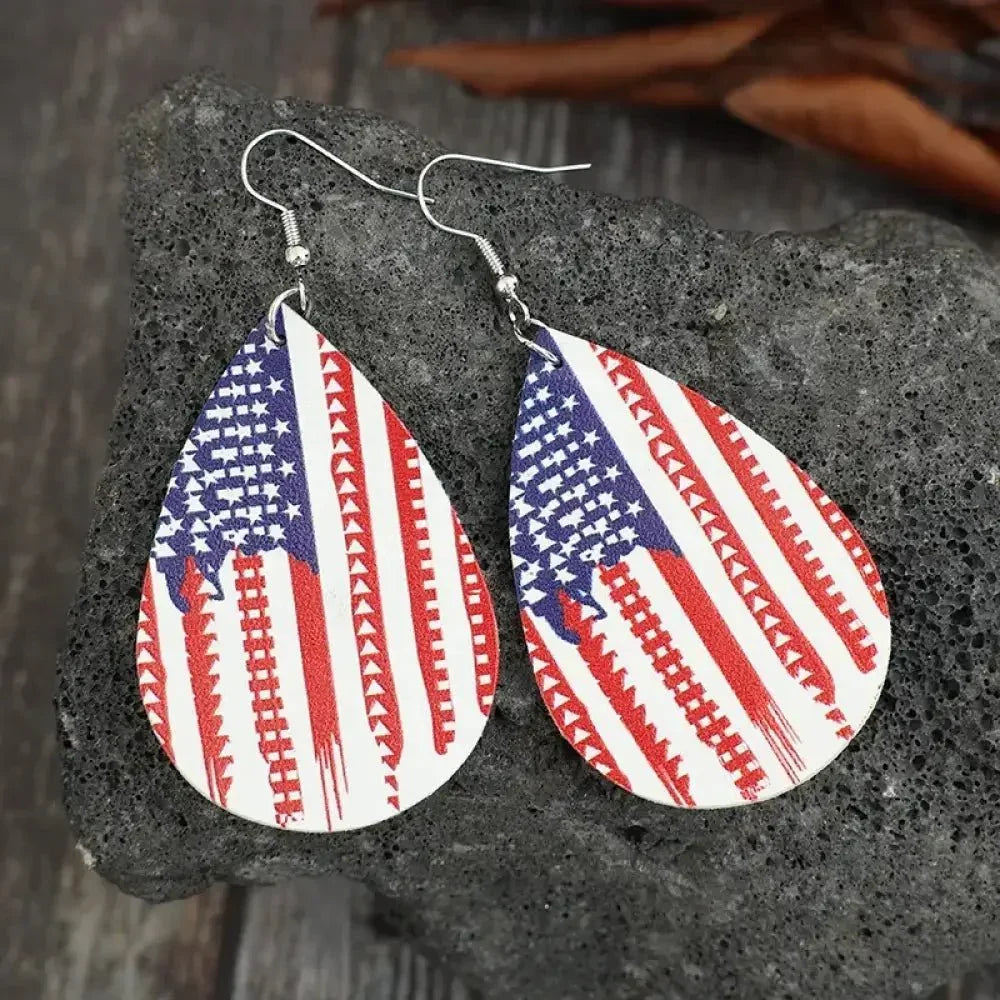 PU Leather US Flag Teardrop Shape Earrings - Update AvenueHonor the Stars and StripesTrendsi1005008512910221005008512910228c0b44e2 - 280d - 466b - bc9c - 92de9e2b19bd - MaxDeep Red