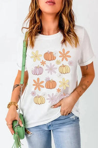 Pumpkin & Flower Round Neck Short Sleeve T-Shirt - Update AvenueHalloweenTrendsi100100551801173100100551801173f63acfa8 - e155 - 45bf - 83c4 - 573ad744f4da - MaxWhite