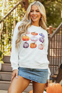 Pumpkin Graphic Long Sleeve Sweatshirt - Update AvenueHalloweenTrendsi1001000601811651001000601811659c7913c4 - 6bbb - 488a - b9e3 - 0fab85b033b1 - MaxWhite