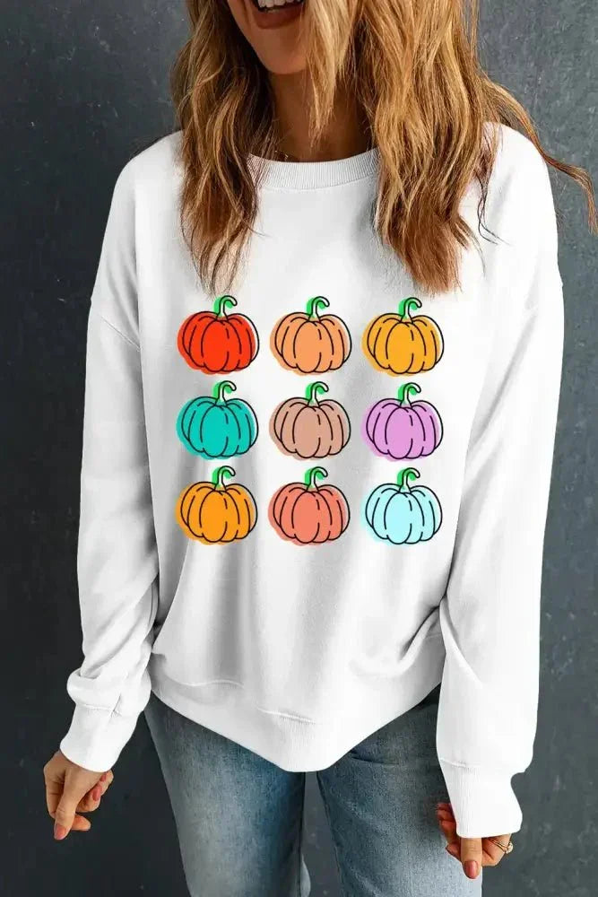 Pumpkin Graphic Long Sleeve Sweatshirt - Update AvenueHalloweenTrendsi100100239641273100100239641273e817fe45 - 8fdd - 4cd8 - a0f5 - 467af15cfdba - MaxWhite