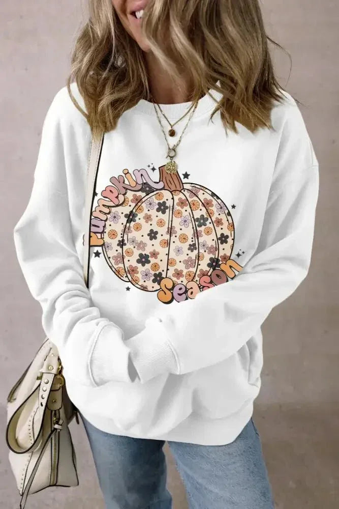 Pumpkin Graphic Long Sleeve Sweatshirt - Update AvenueHalloweenTrendsi100100425261065100100425261065fc172d67 - 9913 - 474f - b5d2 - 1f2bb953e737 - MaxWhite