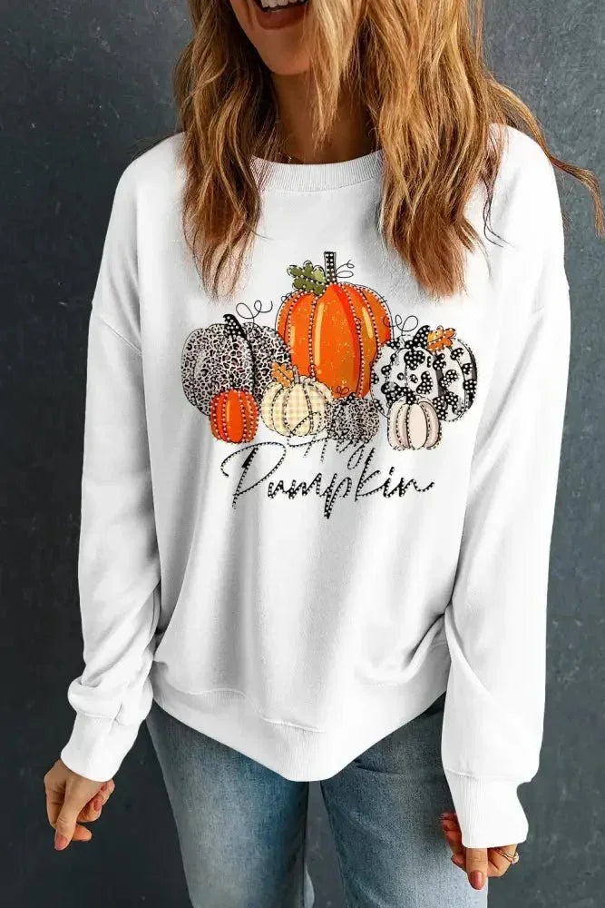 Pumpkin Graphic Round Neck Dropped Shoulder Sweatshirt - Update AvenueHalloweenTrendsi1001000045818201001000045818200628ef5c - 69ad - 47d8 - 9088 - ba0e3e5d370a - MaxWhite