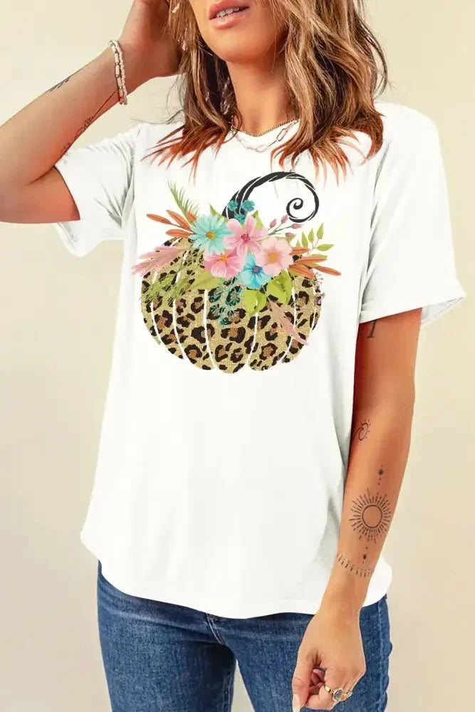 Pumpkin Graphic Round Neck Short Sleeve T-Shirt - Update AvenueHalloweenTrendsi10010037396117010010037396117088e3e7e3 - 1fcc - 4386 - 962e - 8104f2c9060c - MaxWhite