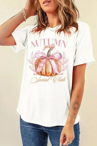 Pumpkin Graphic Round Neck Short Sleeve T-Shirt - Update AvenueHalloweenTrendsi1001009573714241001009573714246a862884 - e27c - 469b - b8da - 445d16c12b05 - MaxWhite