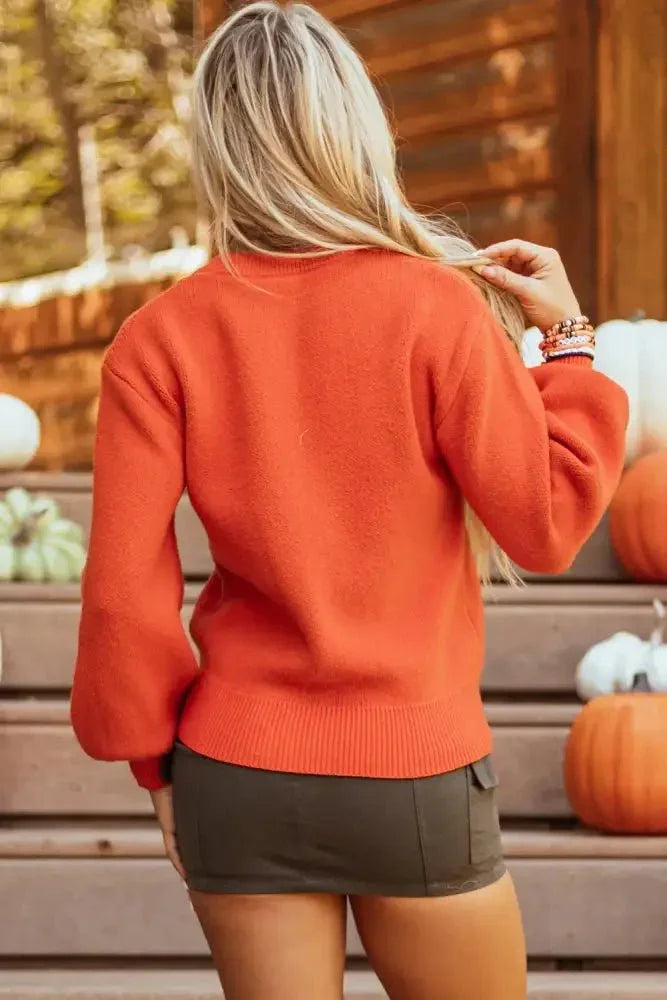 Pumpkin Pattern Round Neck Sweater - Update AvenueHalloweenTrendsi100100697141791100100697141791a5cfde6b - f2b2 - 4f0a - 84f7 - 6e5578262435 - MaxOrange