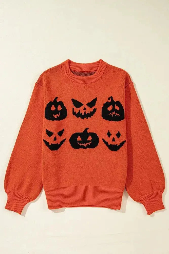 Pumpkin Pattern Round Neck Sweater - Update AvenueHalloweenTrendsi100100697141791100100697141791d70df9bf - b02e - 4ebc - a666 - 247aaba248b0 - MaxOrange