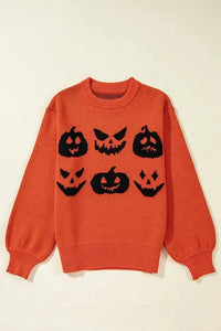 Pumpkin Pattern Round Neck Sweater - Update AvenueHalloweenTrendsi100100697141791100100697141791d70df9bf - b02e - 4ebc - a666 - 247aaba248b0 - MaxOrange