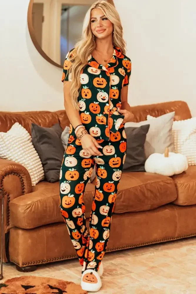 Pumpkin Printed Short Sleeve Top and Pants Lounge Set - Update AvenueHalloweenTrendsi10010019174111610010019174111671d33475 - 1c36 - 4abe - ac5e - 060230e6029d - MaxOrange