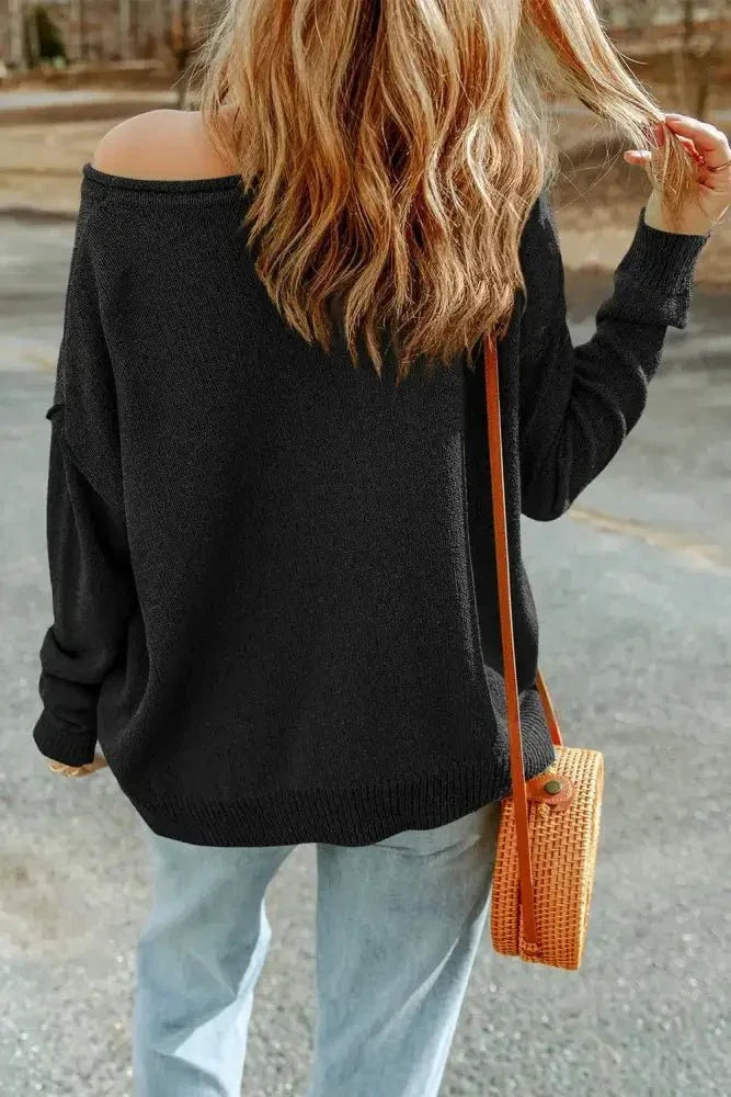 Pumpkin Round Neck Long Sleeve Knit Top - Update AvenueHalloweenTrendsi1001008050915621001008050915628fe4422e - d352 - 42f7 - 92b7 - 9d489a1a8f6f - MaxBlack