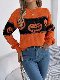 Pumpkin Round Neck Long Sleeve Sweater - Update AvenueHalloweenTrendsi100100309550726100100309550726e133d2a8 - 22cc - 4a50 - acea - 984b3a925903 - MaxOrange