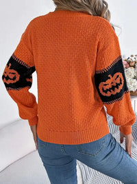 Pumpkin Round Neck Long Sleeve Sweater - Update AvenueHalloweenTrendsi100100309550726100100309550726417410c8 - 74f2 - 44e1 - b2b0 - a323145b1e3a - MaxOrange