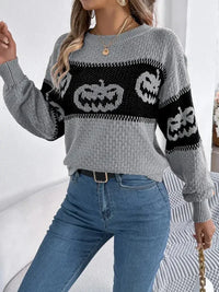 Pumpkin Round Neck Long Sleeve Sweater - Update AvenueHalloweenTrendsi100100309553307100100309553307a33ed7c3 - fe7d - 4827 - a5c6 - 5ef5c0f1725c - MaxGray