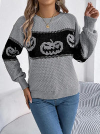 Pumpkin Round Neck Long Sleeve Sweater - Update AvenueHalloweenTrendsi10010030955330710010030955330715a1466f - 0c26 - 488a - b4b4 - 9d24bc4d1bae - MaxGray