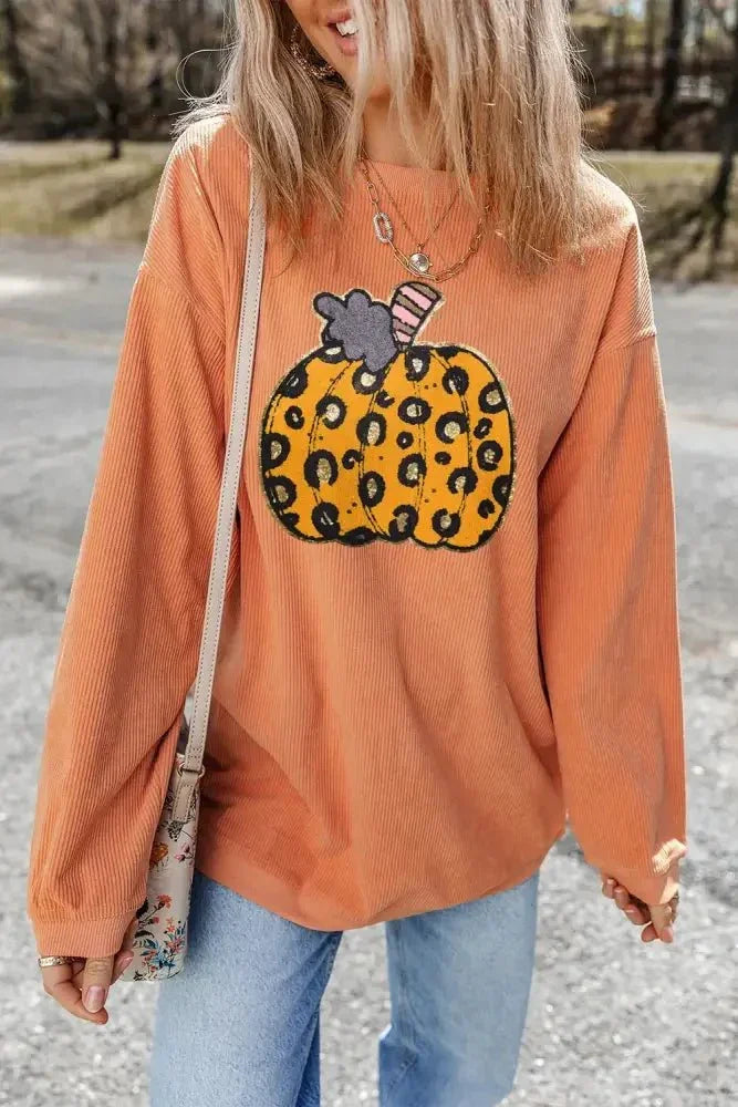 Pumpkin Round Neck Long Sleeve Sweatshirt - Update AvenueHalloweenTrendsi10010049817139410010049817139424d5f0ac - cef7 - 4536 - acb0 - 09261bd06b16 - MaxSherbet