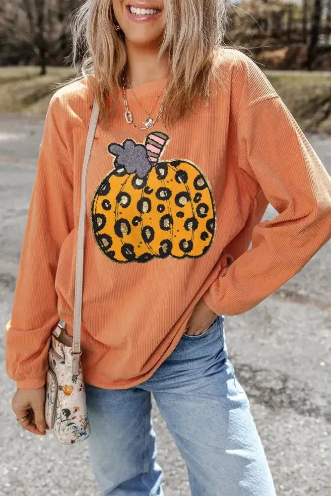 Pumpkin Round Neck Long Sleeve Sweatshirt - Update AvenueHalloweenTrendsi100100498171394100100498171394f595c4bc - 78d4 - 4447 - aff4 - 0aa036ed32d5 - MaxSherbet
