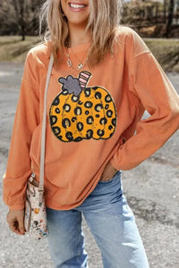 Pumpkin Round Neck Long Sleeve Sweatshirt - Update AvenueHalloweenTrendsi100100498171394100100498171394f595c4bc - 78d4 - 4447 - aff4 - 0aa036ed32d5 - MaxSherbet