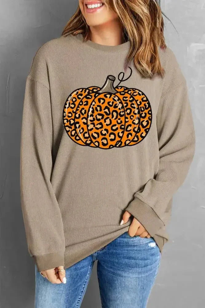 Pumpkin Round Neck Long Sleeve Sweatshirt - Update AvenueHalloweenTrendsi1001005022611951001005022611951773d06b - c846 - 4d7d - b954 - ec69d61b92d1 - MaxKhaki